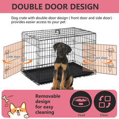 FDW extra-large dog crate foldable frame ideal for storage and travel.