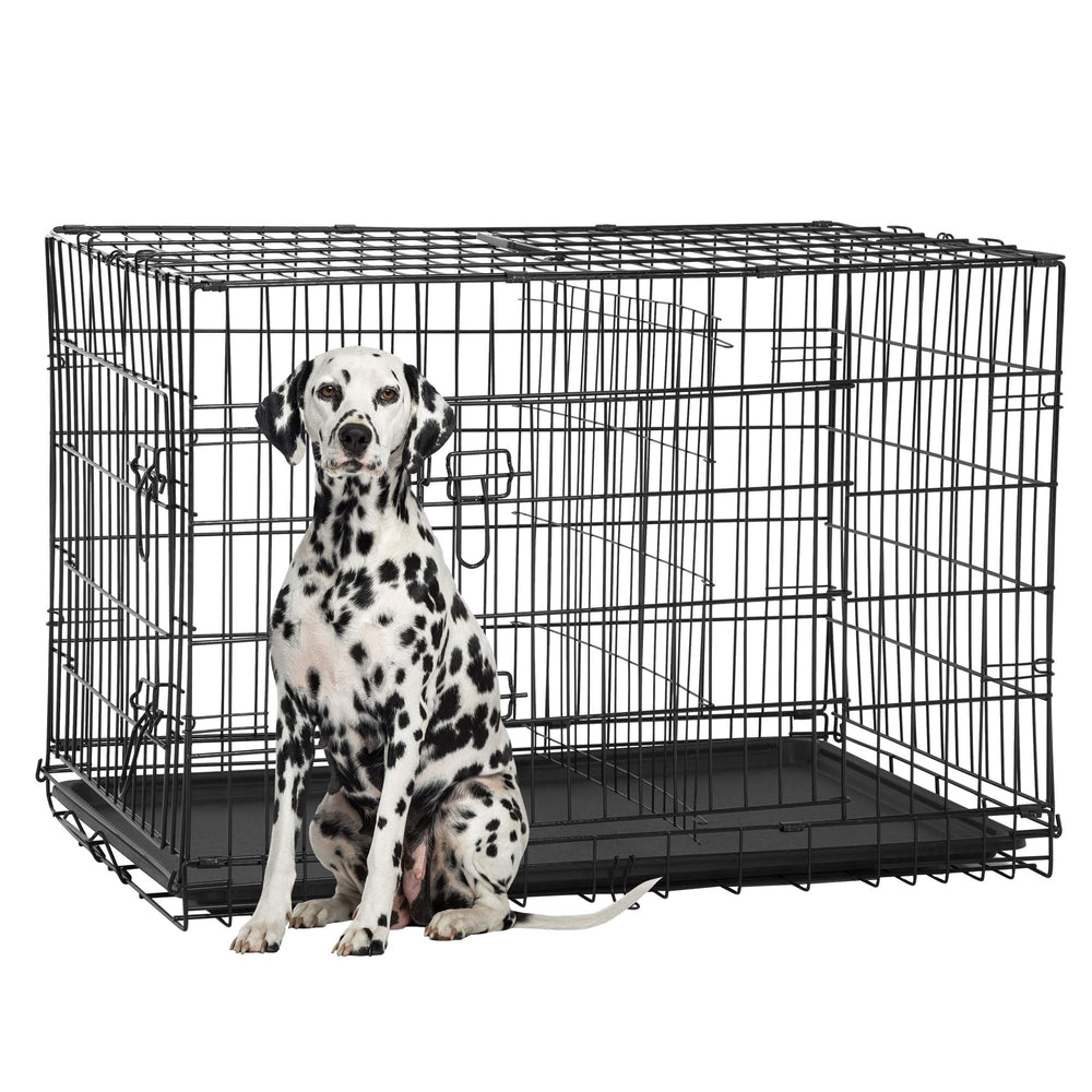 FDW extra-large dog crate front-door entry for easy access and ventilation.