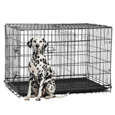 FDW extra-large dog crate front-door entry for easy access and ventilation.