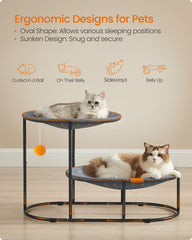 Feandrea cat hammock oval sunken design supports comfortable sleeping in any position