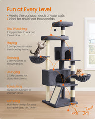 Feandrea cat tree anti-tip kit enhancing stability during activity