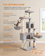 Feandrea cat-tree large perches offering spacious lounging areas