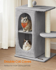 Feandrea Cat Tree Lower Cave easy-access kitten hideaway for cozy naps.