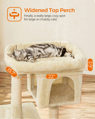 Feandrea cat tree lower cave nap space for rest.