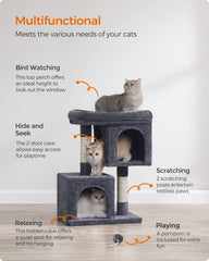 Feandrea cat tree multi-level design supporting climbing, scratching, and relaxation