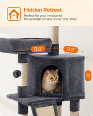 Feandrea Cat Tree Multi-level Play invites climbing, lounging, and exploration.