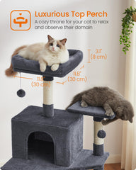 Feandrea cat tree multi-level design invites climbing and exploration