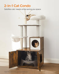 Feandrea cat tree features durable scratching posts for climbing and play.