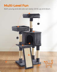Feandrea Cat Tree Scratching Ramp promotes healthy scratching and easy climbing.