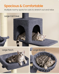 Feandrea cat tree with sisal posts inviting scratching and play