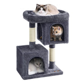 Feandrea cat tree smoky gray with a large perch for lounging and stretching
