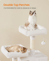 Feandrea Cat Tree spacious cave invites retreat and privacy.