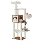 Feandrea cat tree top perch provides a high lookout for relaxed lounging.