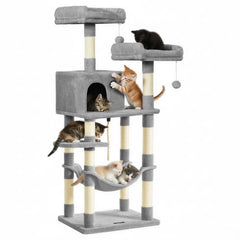Feandrea Cat Tree top perches provide cozy high spots for cat observation.