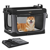 Feandrea collapsible dog crate assembly for quick setup and portability