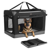 Feandrea Collapsible Dog Crate setup demonstrates quick, tool-free assembly during travel.