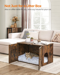 Feandrea divider-removable option creates a larger interior for bigger litter boxes
