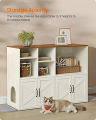 Feandrea two-room unit offers privacy and odor control for cats.