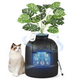 Feandrea plant cat litter-box enclosure front view showing hidden design and dΓ©cor blend