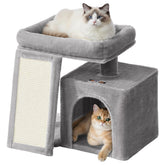 Feandrea small cat tree dove gray top perch for lounging in style