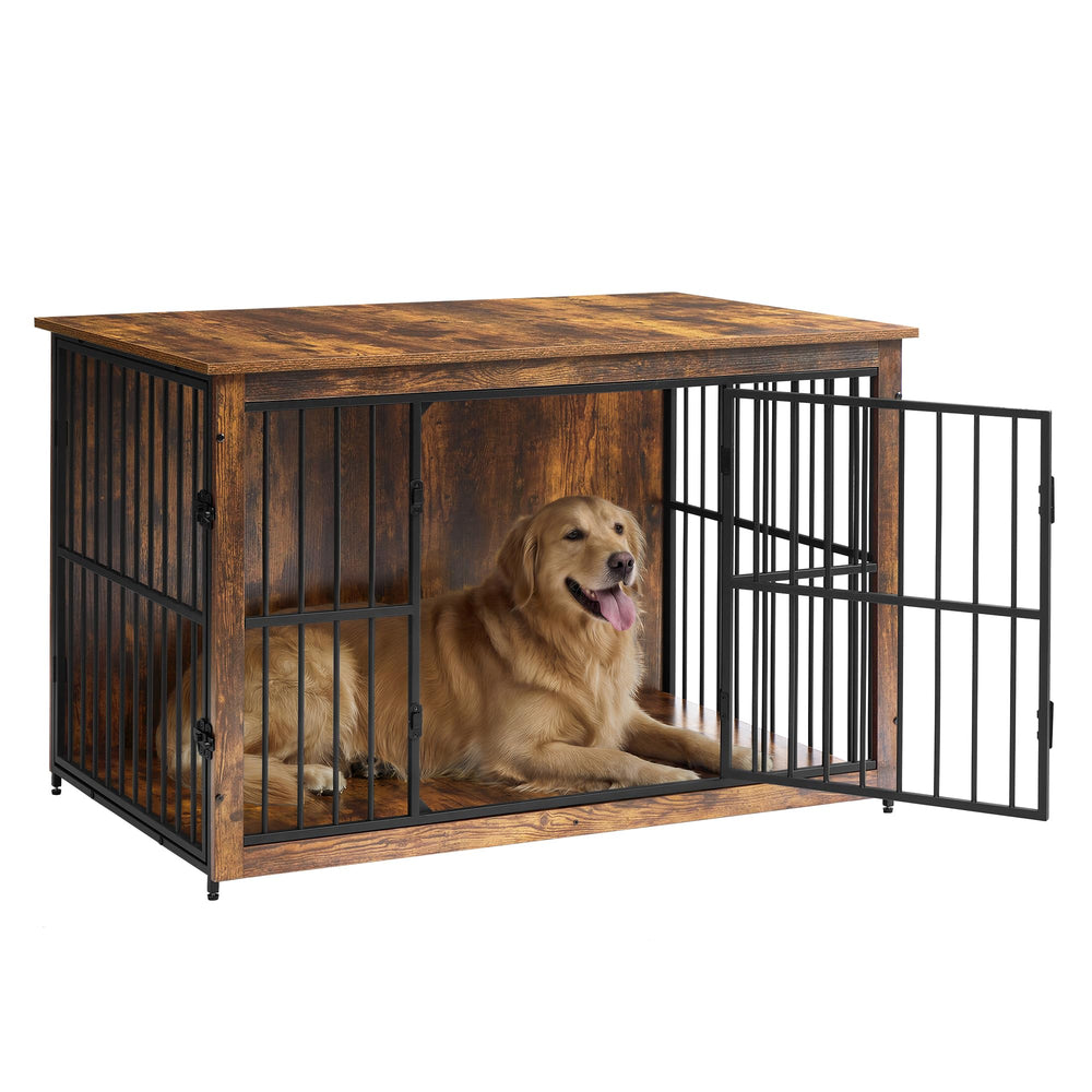 Feandrea wooden dog crate furniture front door design for easy access and decor.