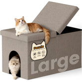 Fecuria 3-in-1 cat litter box enclosure with dog-proof design for a tidy, pet-friendly home.