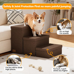 Fecuria dog stairs non-slip bottom provide stable climbs on any surface.