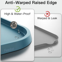 Feedoo dishwasher-safe silicone mat for easy cleanup after meals.