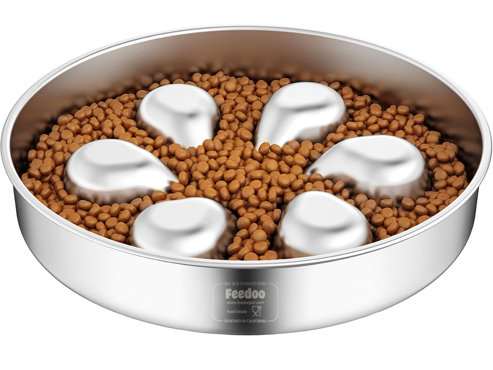 Feedoo slow feeder dog bowl with maze design for large breeds