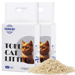 FEELING BEST Tofu Cat Litter packaging showcases eco-friendly, easy-storage design.