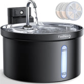 FEELNEEDY wireless cat fountain with battery separation for safe cordless use.