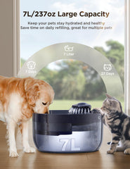 FEELNEEDY 7L large-capacity basin ideal for big dogs and multi-pet homes.