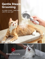 FEELNEEDY Cat Steam Brush one-touch-cleaning button makes fur removal quick