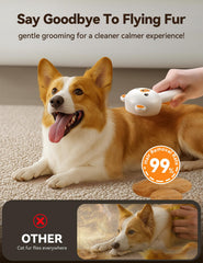 FEELNEEDY Pet Steam Brush water-tank showing steam distribution for consistent prep.