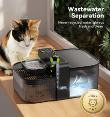 FEELNEEDY wastewater separation feature with dual tanks for continuous fresh water.