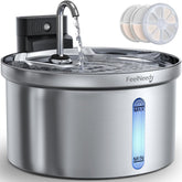 FeelNEEDY wireless cat fountain with battery separation for safer, cordless hydration.