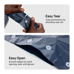 Fei and Eve dog bags prevent residue and odors, keeping hands clean.