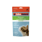 Feline Natural Lamb Green Tripe Booster bottle with clear label for easy supplementation.