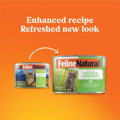 Feline Natural New Zealand catfood pate-texture closeup appeals to picky eaters.