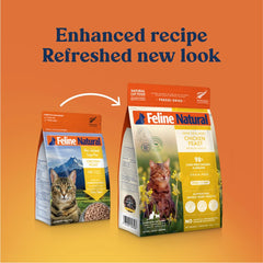 Feline Natural New Zealand wet catfood in a bowl promotes hydration.