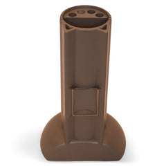 Feline Ruff cat teaser wand holder back view highlights wall-clip compatibility.