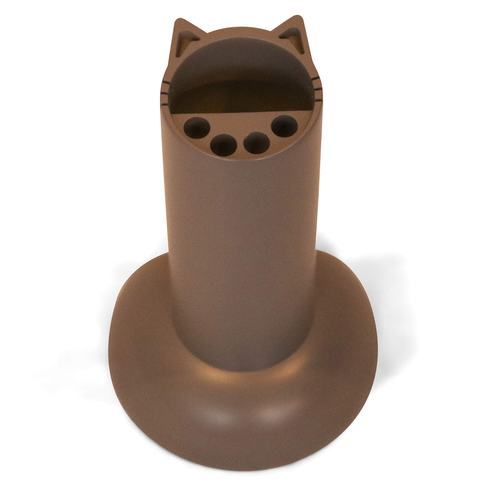 Feline Ruff cat teaser wand holder front view keeps wands organized and accessible.