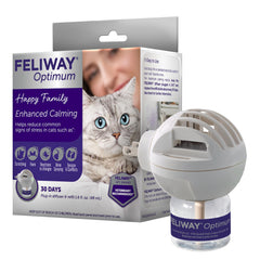 FELIWAY Optimum diffuser front view promoting calm and reducing stress signals.
