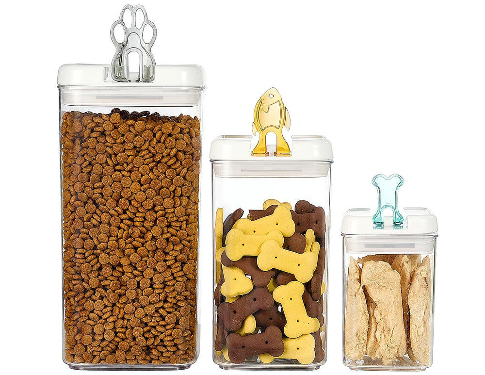 Felli Flip Tite XL container with paw handle preserves bulk kibble freshness.