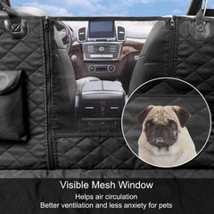 Femuar side flaps shield seats from muddy paws and scratches.