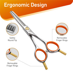 Fenice Peak pet grooming scissors with sharp blades for clean thinning on coats.