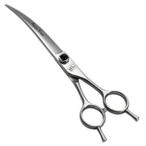 Fenice Totem curved blade dog grooming scissors for precise contour trimming.