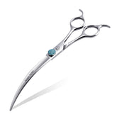 Fenice Totem professional curved shear close-up shows sharp 440C steel.