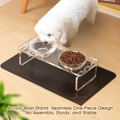 Feoyoho stainless steel bowls removable for easy cleaning after meals
