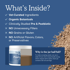 Fera Pets Astragin gut health blend emphasizes full-spectrum support for digestive comfort.